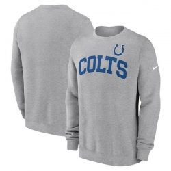 Men Nike Heather Gray Indianapolis Colts Club Pullover Sweatshirt