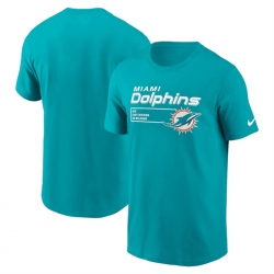 Men Miami Dolphins Aqua Division Essential T Shirt