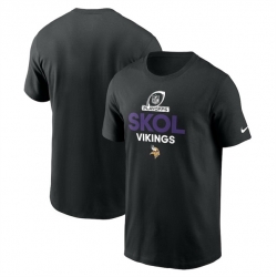 Men Minnesota Vikings Black 2024 Playoffs T Shirt