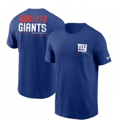 Men New York Giants Royal Team Incline T Shirt