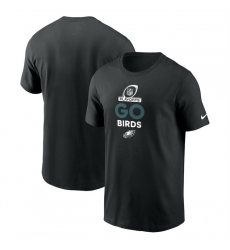 Men Philadelphia Eagles Black 2024 Playoffs T Shirt