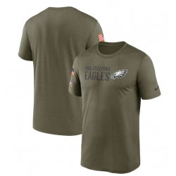 Men Philadelphia Eagles Olive 2022 Salute To Service Legend Team T Shirt