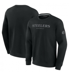 Men Fanatics Black Pittsburgh Steelers Elements Unlimited Fleece Pullover Sweatshirt