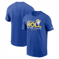 Men Los Angeles Rams Royal 2024 NFC West Champions Locker Room Trophy Collection T Shirt