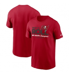 Men Tampa Bay Buccaneers Red 2024 NFC South Champions Locker Room Trophy Collection T Shirt