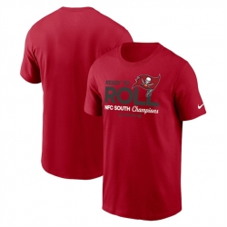 Men Tampa Bay Buccaneers Red 2024 NFC South Champions Locker Room Trophy Collection T Shirt