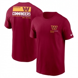 Men Washington Commanders Burgundy Team Incline T Shirt