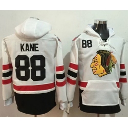 Men Chicago Blackhawks 88 Patrick Kane White Name  26 Number Pullover NHL Hoodie