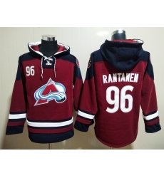 Men Colorado Avalanche Mikko Rantanen 96 Red Stitched NHL Hoodie