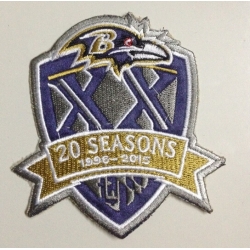 1996-2015 Patch 20Th Seasons Anniversarys Baltimore Ravens Patch