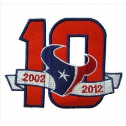 Stitched Houston Texans 10th Anniversary Jersey Patch