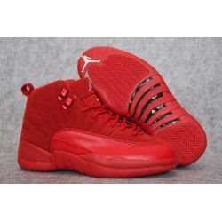 2017 Air Jordan 12 Retro Red Suede All Red Cheap Sale