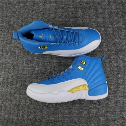 Air Jordan 12 2017 New Design White Blue Men Shoes