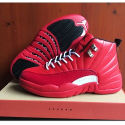 Air Jordan 12 Men Shoes Red Silver