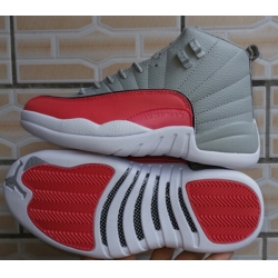 Air Jordan 12 Retro 2019 New Grey Red Men Shoes