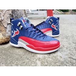 Air Jordan 12 Retro Houston Texans Version Men Shoes Navy Red