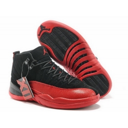 Air Jordan 12 Shoes 2013 Mens Anti Fur Black Red