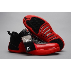 Air Jordan 12 Shoes 2014 Mens Low Black Red