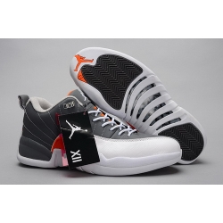 Air Jordan 12 Shoes 2014 Mens Low Grey White