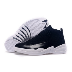 Air Jordan 12 Shoes 2015 Mens Future Weave Black White