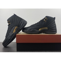 Men Air Jordan 12 Retro Black Taxi Shoes