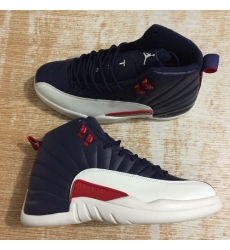 Men Air Jordan 12 Retro Men Shoes Navy