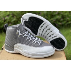 Men Air Jordan 12 White Gray 2022 Shoes 5210