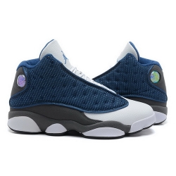 Air Jordan 13 Shoes 2013 Mens Grade AAA Navy Blue Grey White