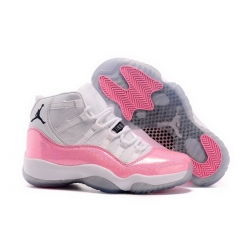 2015 Air Jordan 11 GS Custom White And Pink 11s Girls For Sale