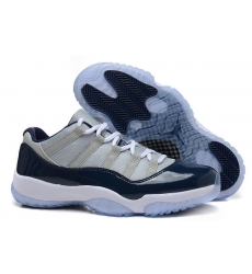 2015 Air Jordan 11 Retro Low Georgetown Grey Mist White Midnight Navy