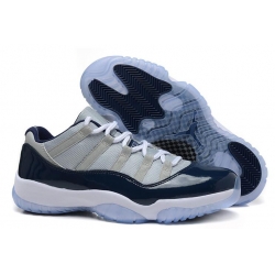 2015 Air Jordan 11 Retro Low Georgetown Grey Mist White Midnight Navy