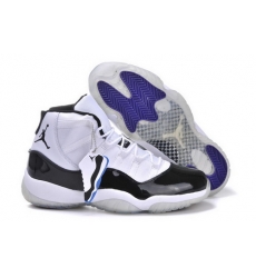 Air Jordan 11 Shoes 2013 Mens Built In Cushion White Black Purple