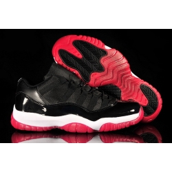 Air Jordan 11 Shoes 2013 Mens Low Classic Engraved Version Black White Red