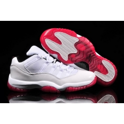 Air Jordan 11 Shoes 2013 Mens Low Grade AAA White Red