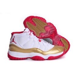 Air Jordan 11 Shoes 2013 Mens Official White Gold Red