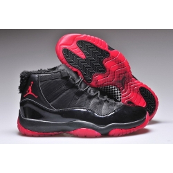 Air Jordan 11 Shoes 2013 Mens Woolen Blanket Black Red