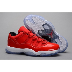 Air Jordan 11 Shoes 2014 Mens Low Grade AAA Red White