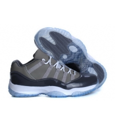 Air Jordan 11 Shoes 2014 Mens Low Graved Version Grey Black