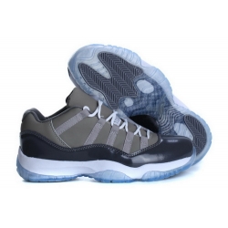 Air Jordan 11 Shoes 2014 Mens Low Graved Version Grey Black