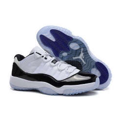 Air Jordan 11 Shoes 2014 Mens Low White Black Blue