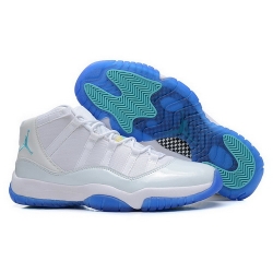 Air Jordan 11 Shoes 2014 Mens White Blue Cyan