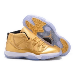 Air Jordan 11 Shoes 2015 Mens Gold White