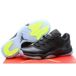 Air Jordan 11 Shoes 2015 Mens Low Black Green