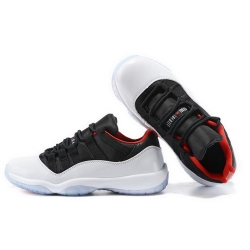 Air Jordan 11 Shoes 2015 Mens Low Black White Red