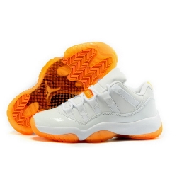 Air Jordan 11 Shoes 2015 Mens Low Citrus White Orange