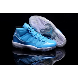 Air Jordan 11 Shoes 2015 Mens North Karan Blue White