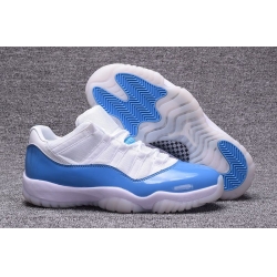 Air Jordan 11 XI Retro Low White Columbia Blue Men Shoes