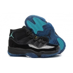 Girls Air Jordan 11 GS Black Gamma Blue Black Varsity Maize