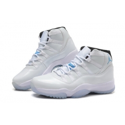 Girls Air Jordan 11 GS White Black Legend Blue