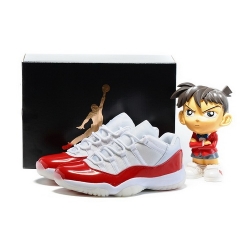 Jordan 11 Low Cut Men Shoes White Red